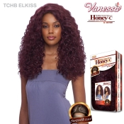 Vanessa Honey-C Brazilian Human Hair Blend C-Side Part Lace Front Wig - TCHB ELKISS